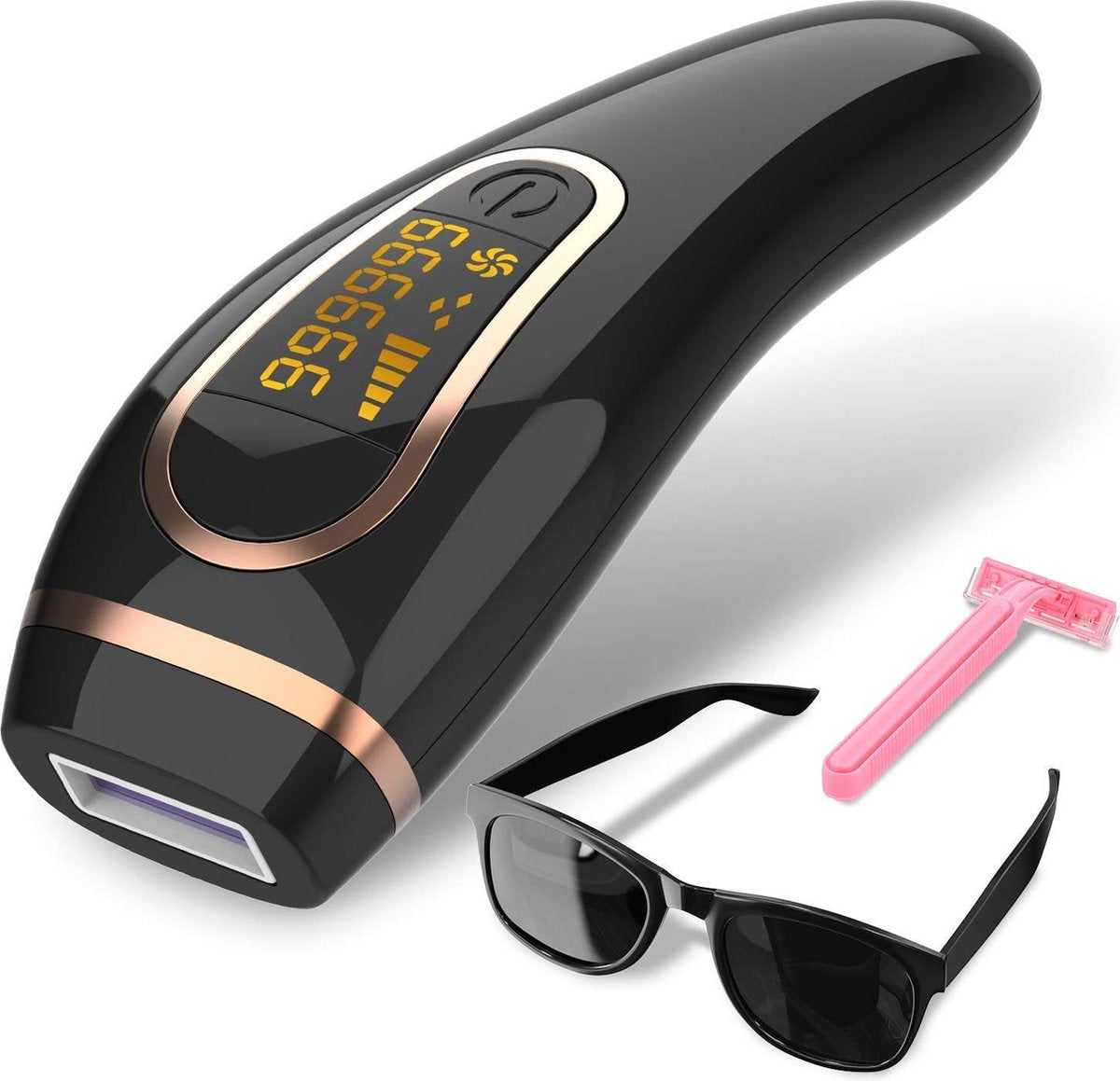 Ontharingsapparaat – Laser Ontharing – Met Beschermbril – IPL Lichtontharing – 999.999 Flitsen – IPL Ontharing