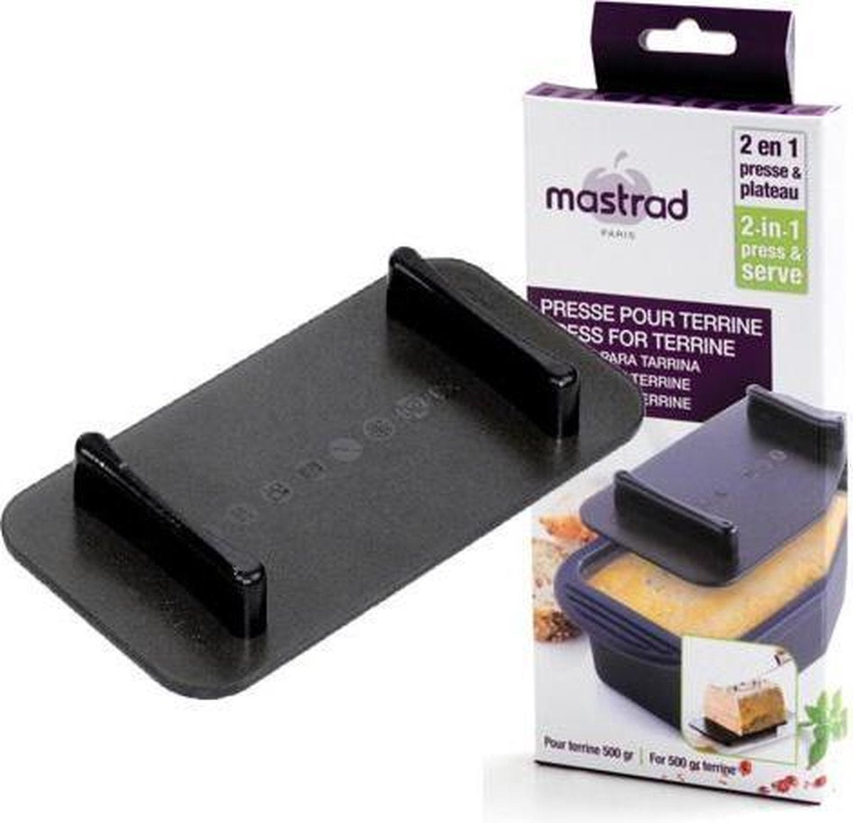 Mastrad Terrinepress - Kunststof - zwart