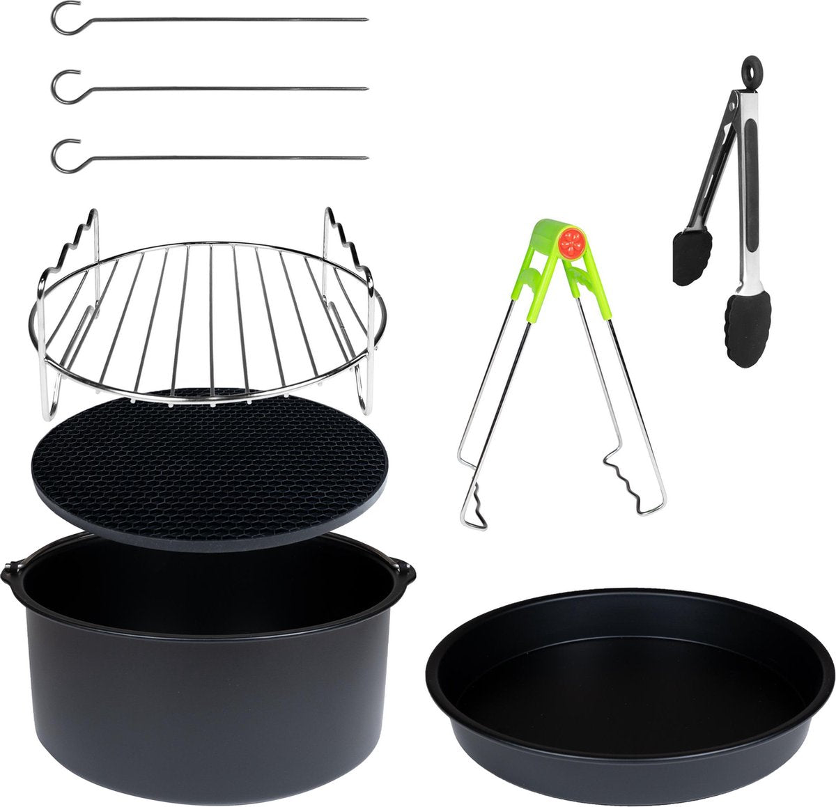 Krumble Airfryer accessoireset / Air Fryer accessoires / Heteluchtfriteuse / Grillrooster