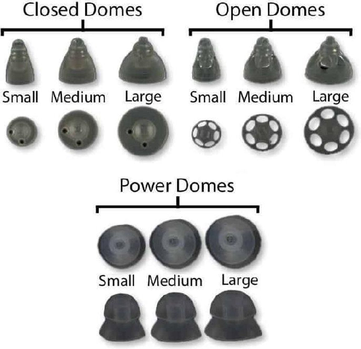 Phonak Smokey Dome - Closed large 10 mm - 10 stuks