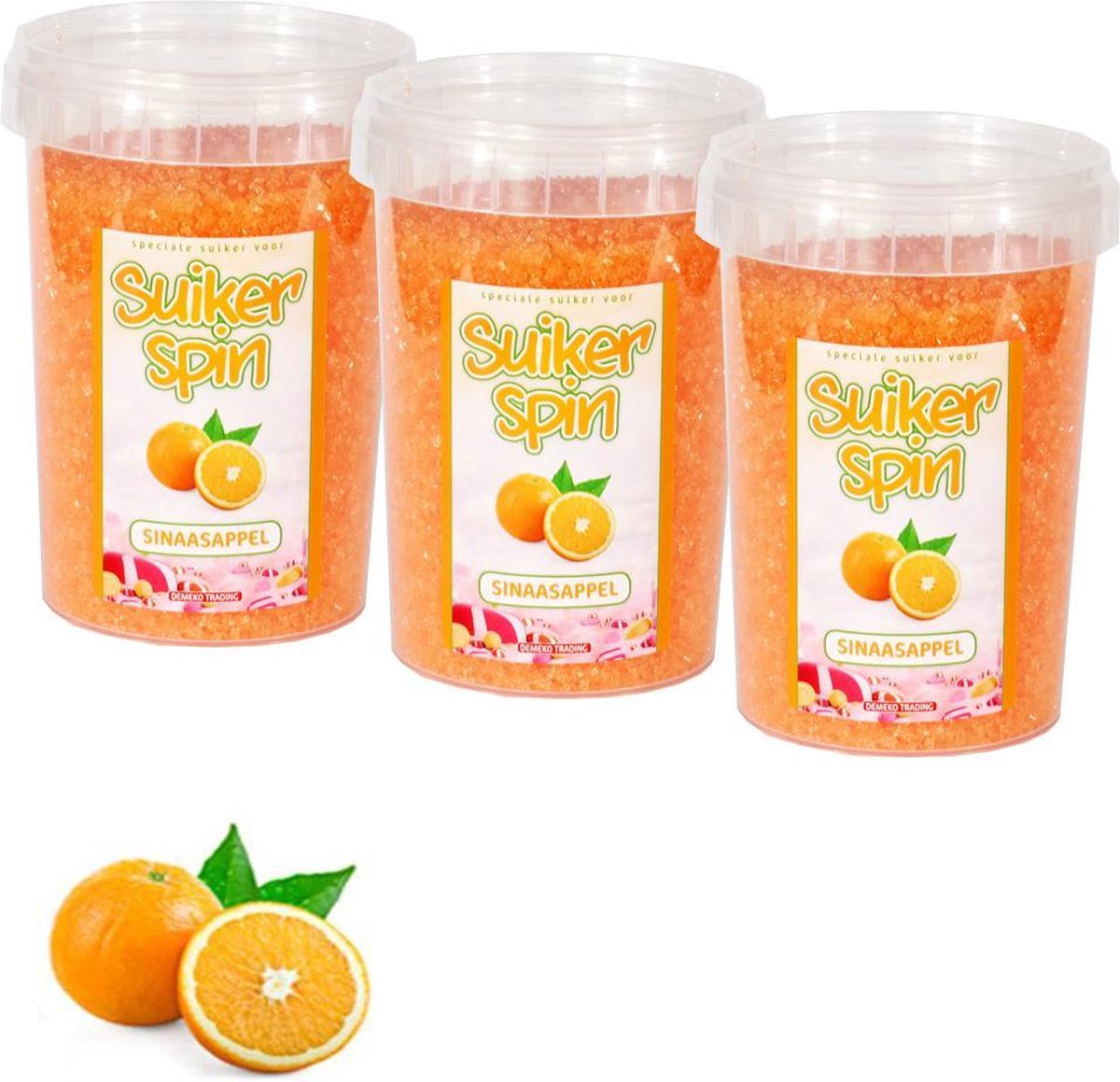 Suikerspinsuiker sinaasappel