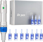Dr.pen Professionele Draadloze A6 dermapen voor Microneedling +12 naald cartridges + Reisetui - acne verwijderen - Litteken behandeling - Rimpels behandelen - Anti-aging - dermaroller