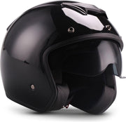 Moto S78 Shiny zwart JetHelm scooter motor