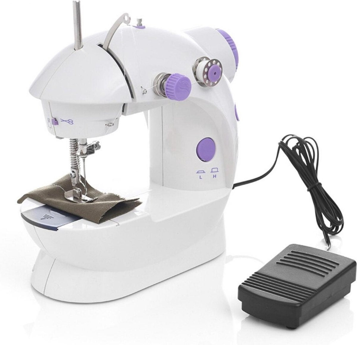 Grandecom® | Mini naaimachine | Huishoudelijk | Voetpedaal | Elektrisch | Draadloos | Draagbaar