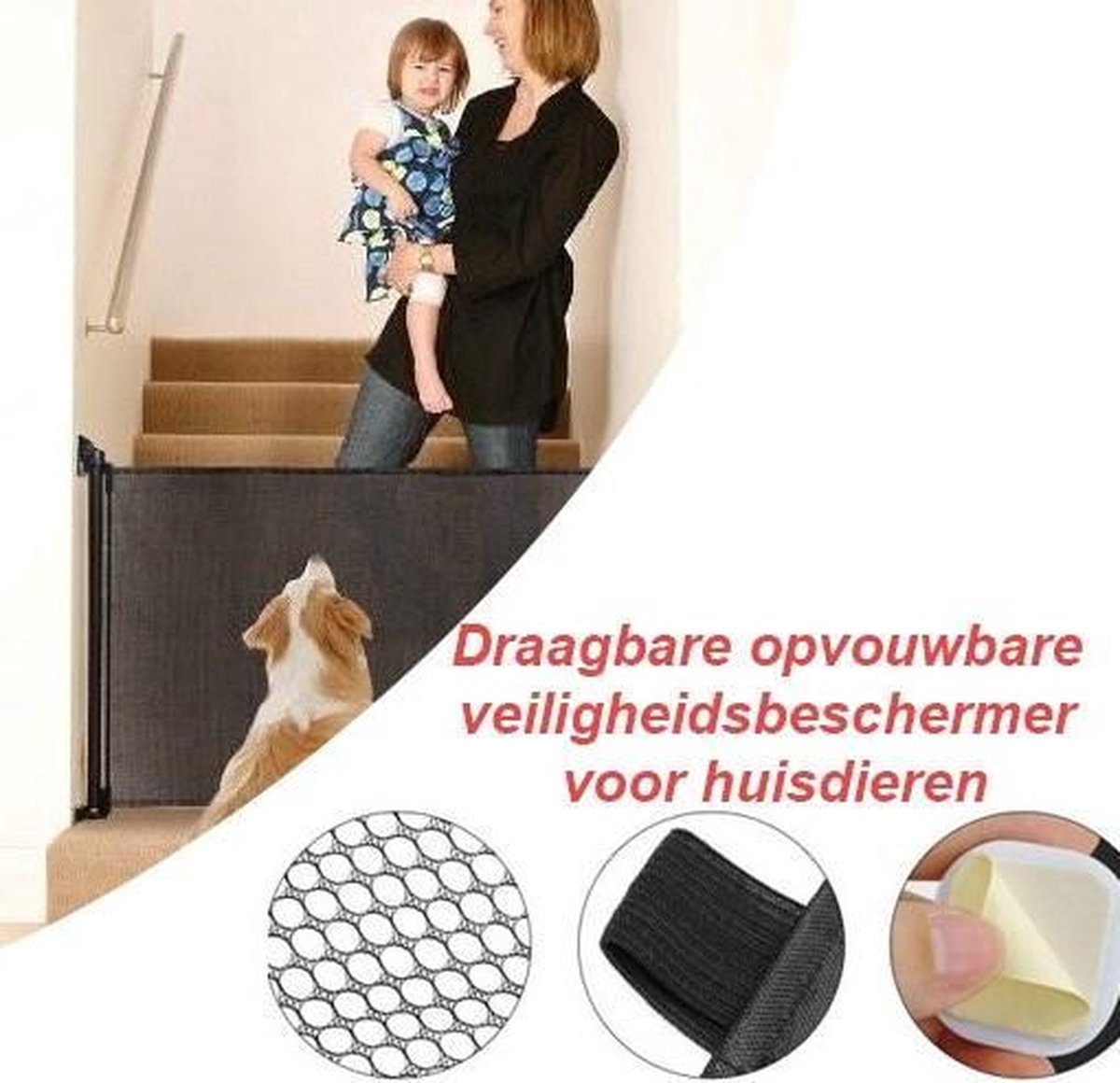 Draagbare opvouwbare veiligheidsbeschermer voor huisdieren