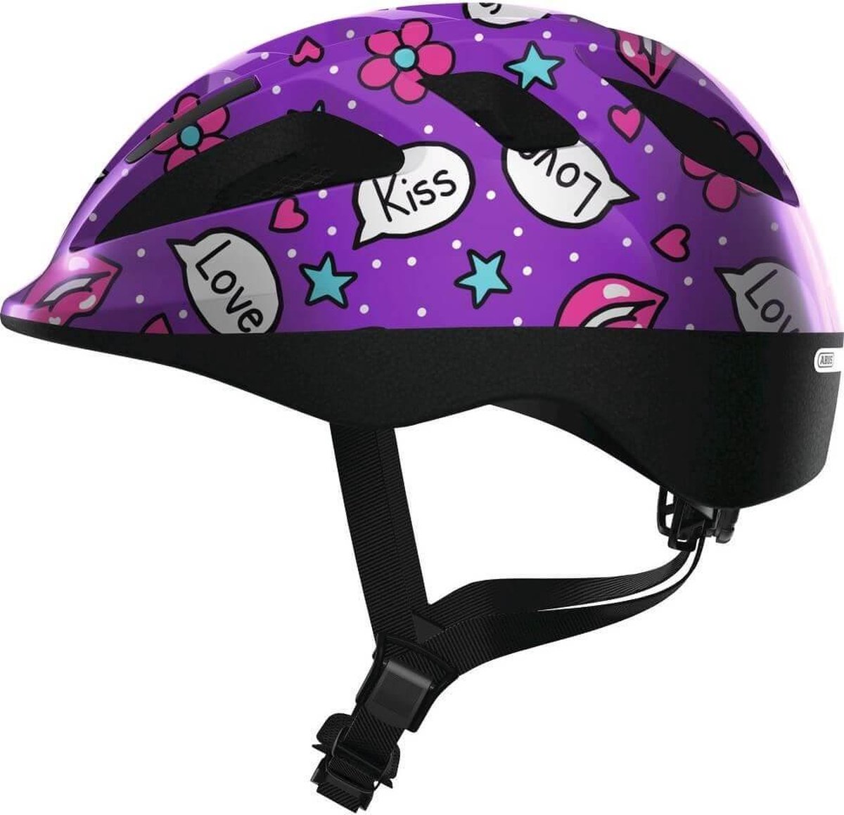Abus Smooty 2.0 Fietshelm - Maat  S (45-50 cm) - purple kisses