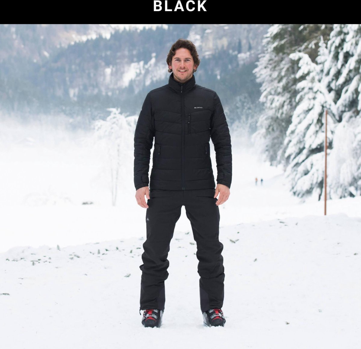 Cortazu Mountain Shell Broek Zwart | Heren warme outdoor wintersport broek waterdicht & winddicht.