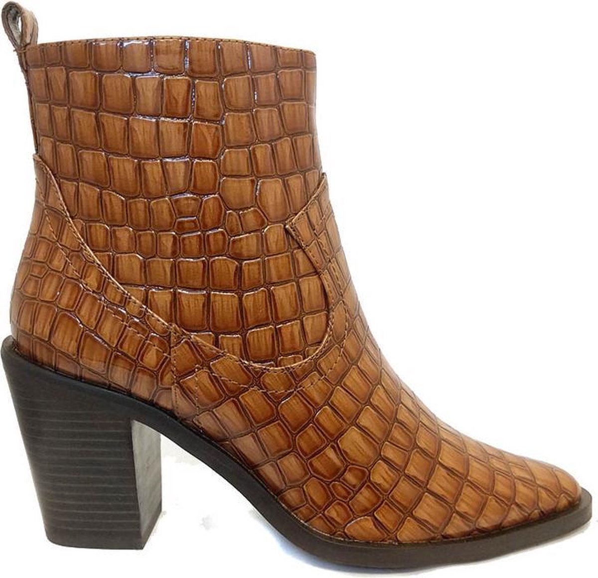 Bruine SPM Laarsjes Lock Boot Croco