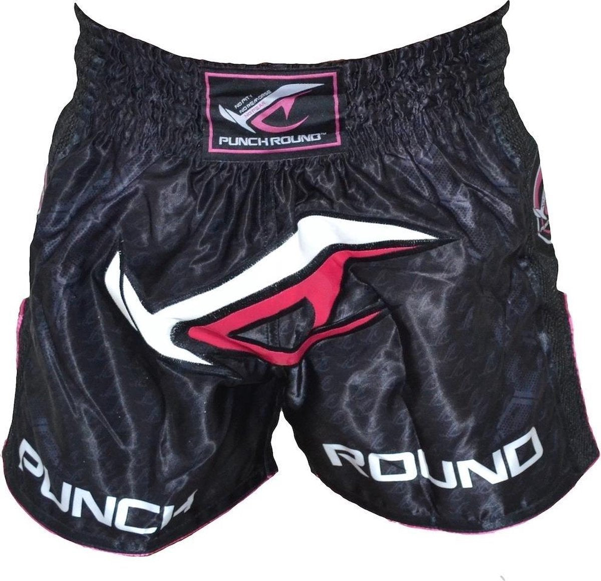 Punch Round NoFear Dames Kickboks Broek Zwart Roze XXL = Jeans Maat 38