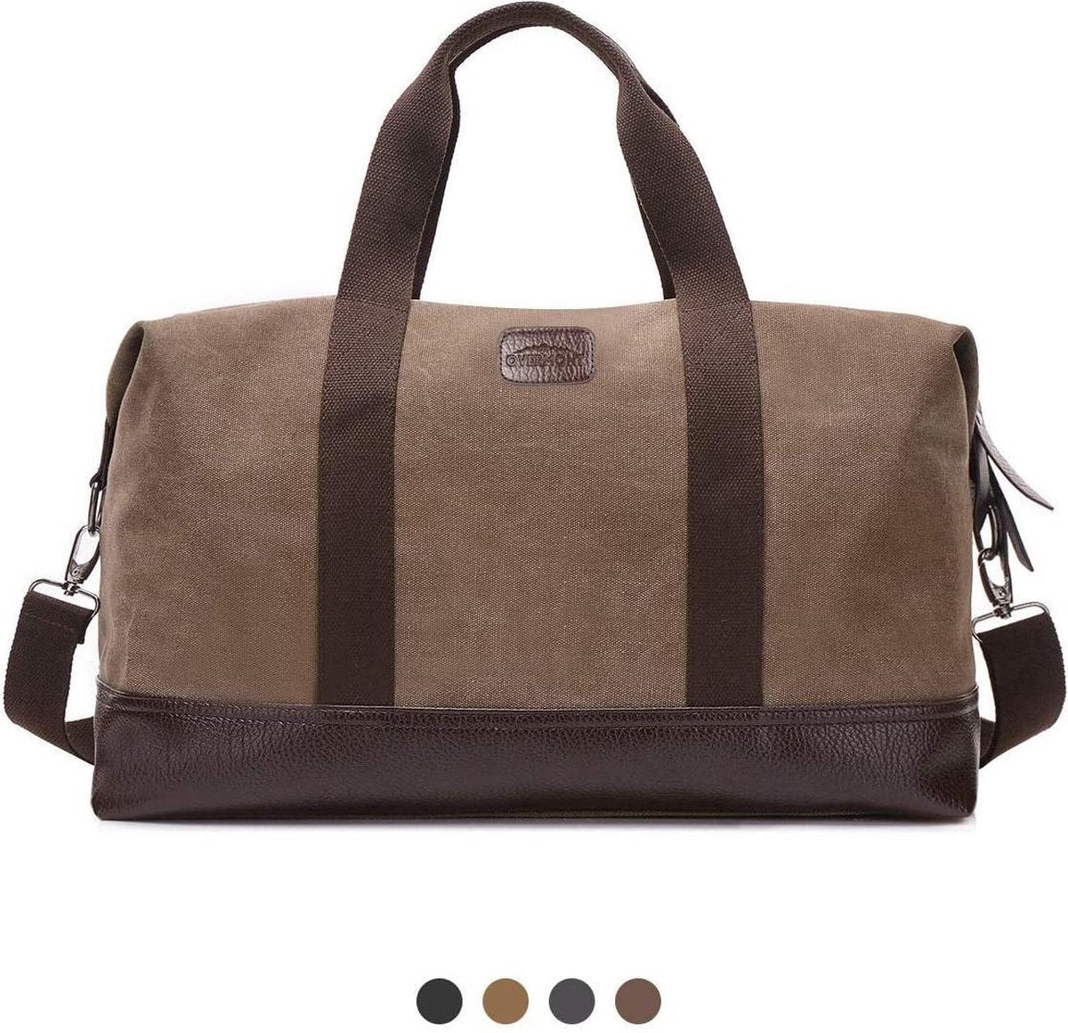 HN®  Vintage reistas | gymtas | sporttas | bruin / zwart / grijs / khaki | unisex