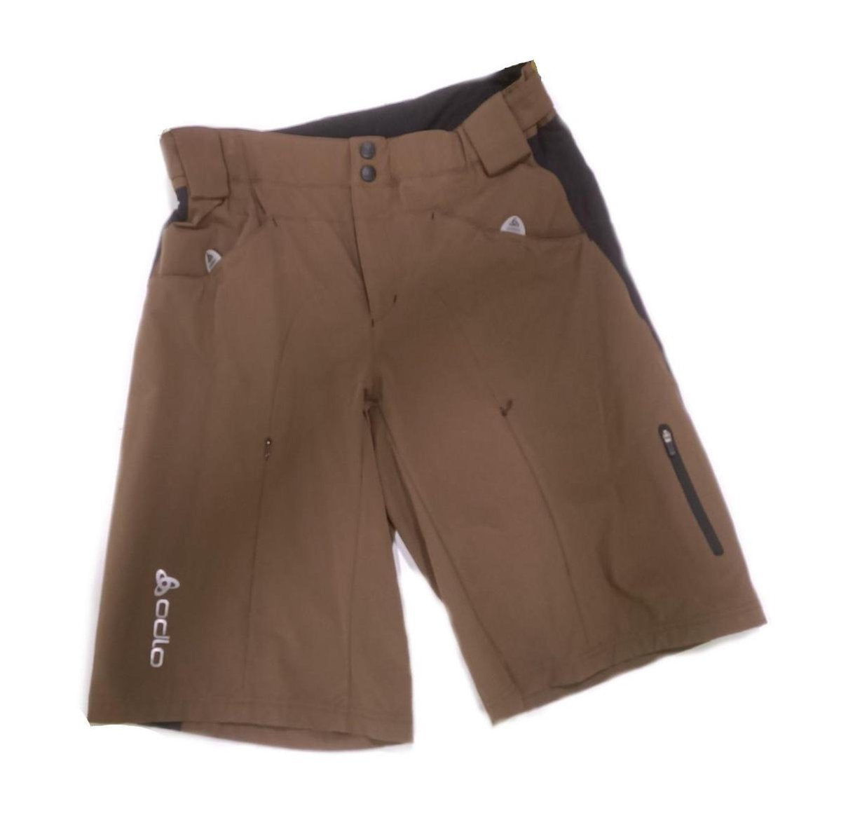 Odlo - Bermuda fiets short met binnenbroek - heren - Maat L - kleur: Bruin met zwarte zijkant