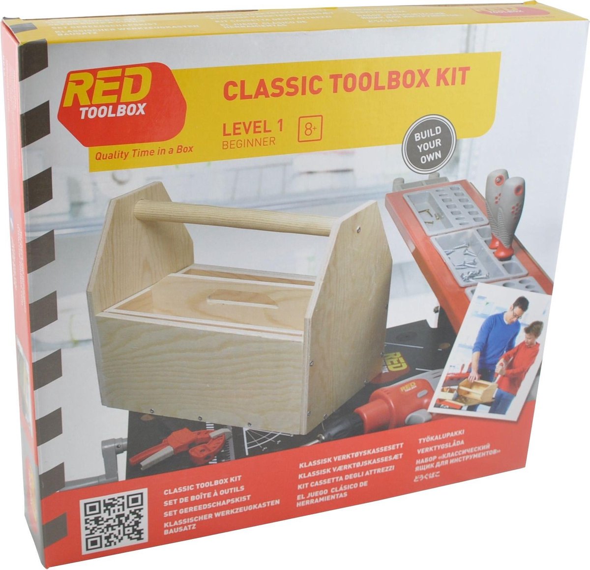 Red Toolbox: Houtwerk Kit L1 - GEREEDSCHAPSKIST om zelf te maken 32.6x17x25.2cm