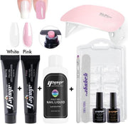 Polygel - Gelnagels Starterspakket - Polygel Starterspakket - Gellak starterspakket - Gel Nagellak - Kunstnagels - UV Lamp - 2 kleuren