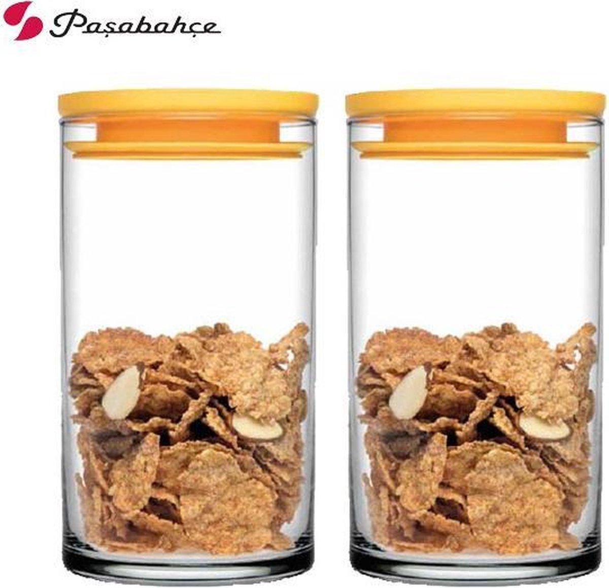Pasabahce Breakfast - Voorraadpot Met Luchtafsluitende Deksel - Set van 2 - 730 ml