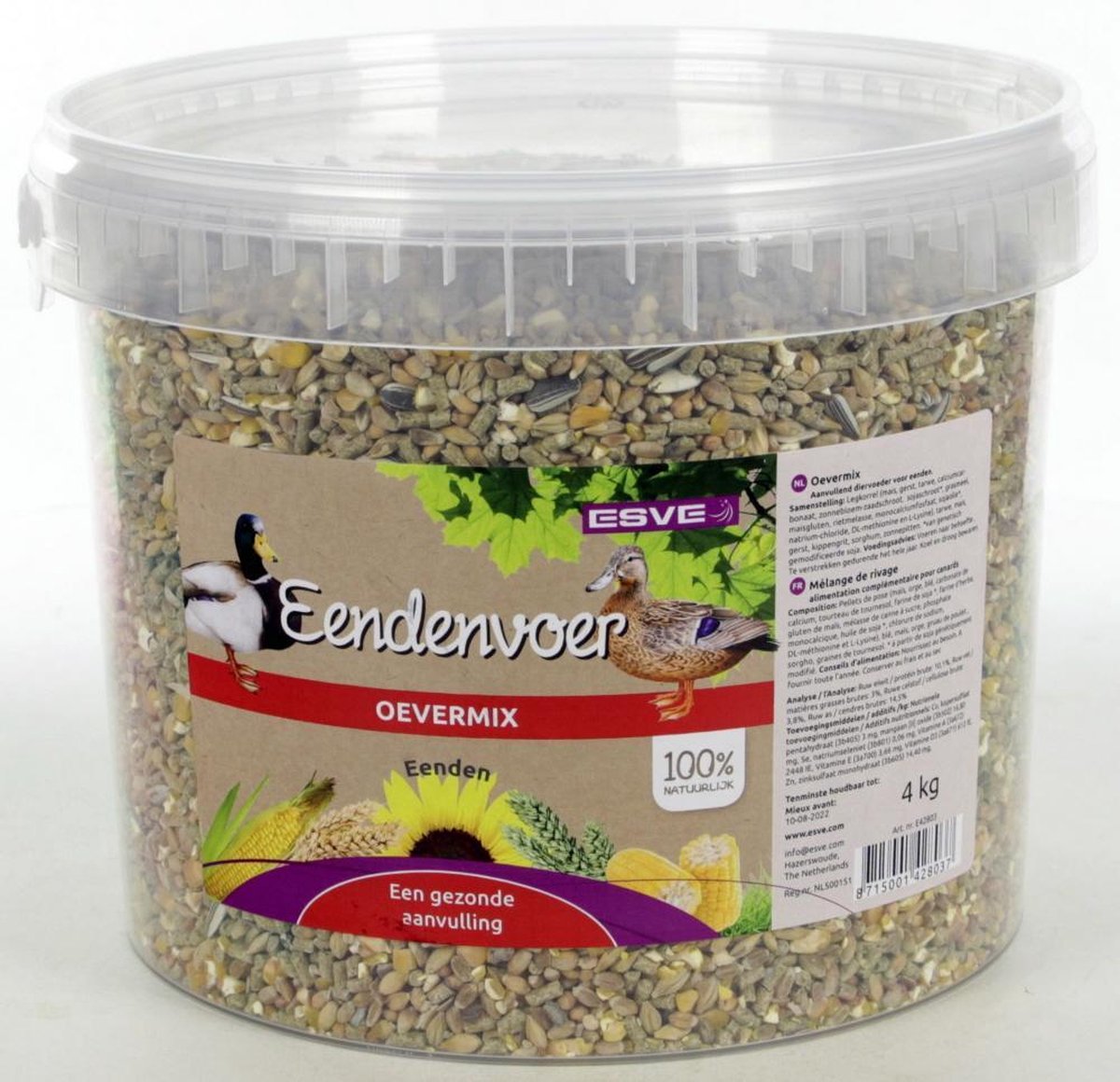 Esve eendenvoer - oevermix - 4kilo - in emmer