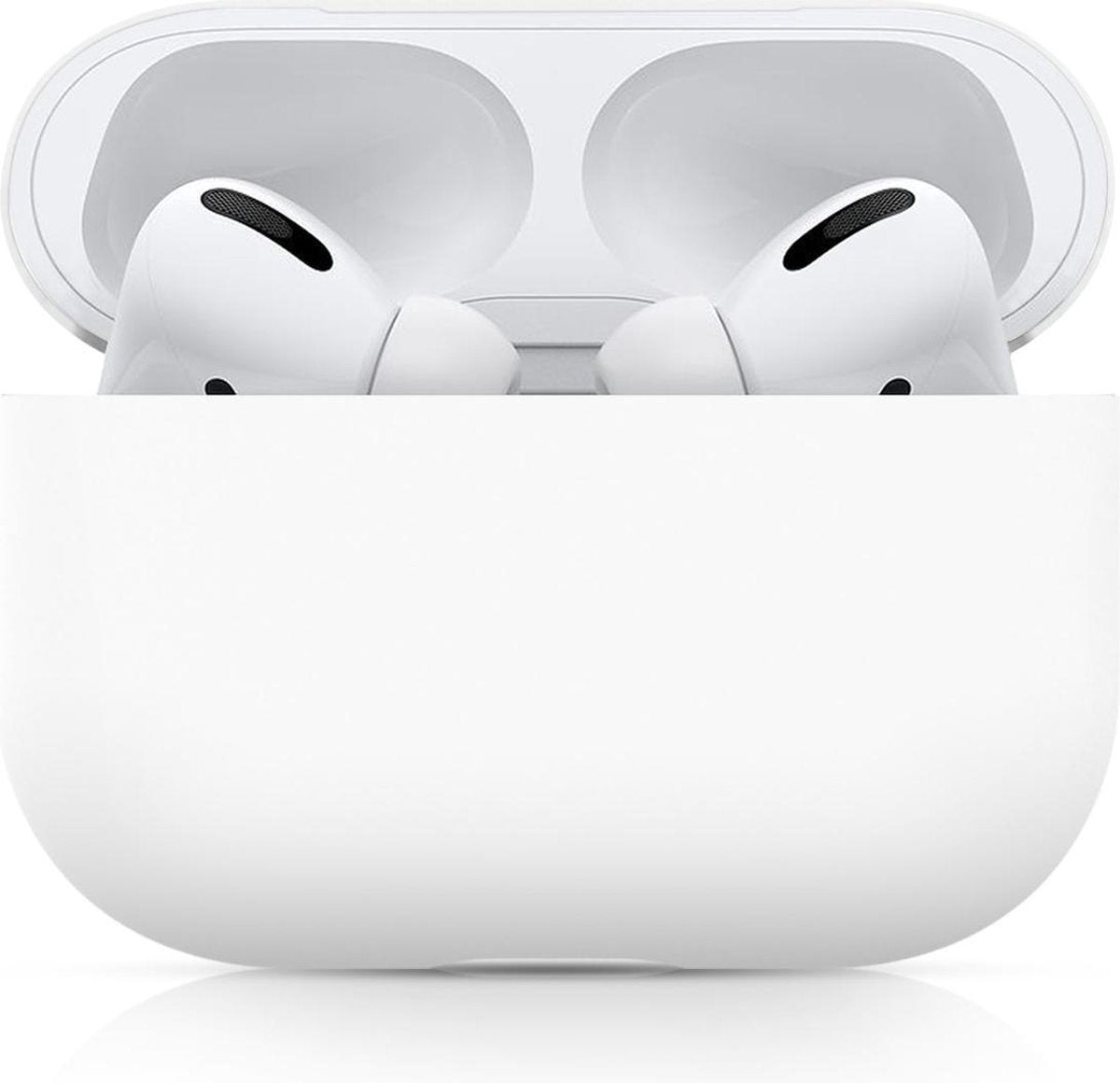 Bee's - Airpods Pro Hoesje Siliconen Case - Wit - Soft Case - Flip Cover - Airpods Pro Case - Airpods Pro