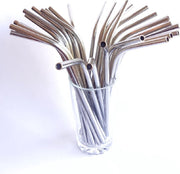 RVS rietjes | Zilver | 8 stuks | Herbruikbare rietjes | Vervanging voor plastic rietjes | Duurzame rietjes | Gekleurde rietjes | Zilveren rietjes | Metalen rietjes | Incl. schoonmaakborstels