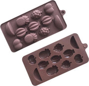ProductGoods - Siliconen Bakvorm - Bonbonvorm - Chocoladevorm - Fruitsoorten - 11 stuks - Bakvormen