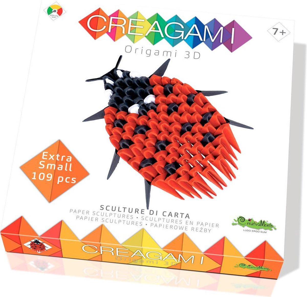 Creagami XS: LIEVEHEERSBEESTJE Origami 3D H10cm