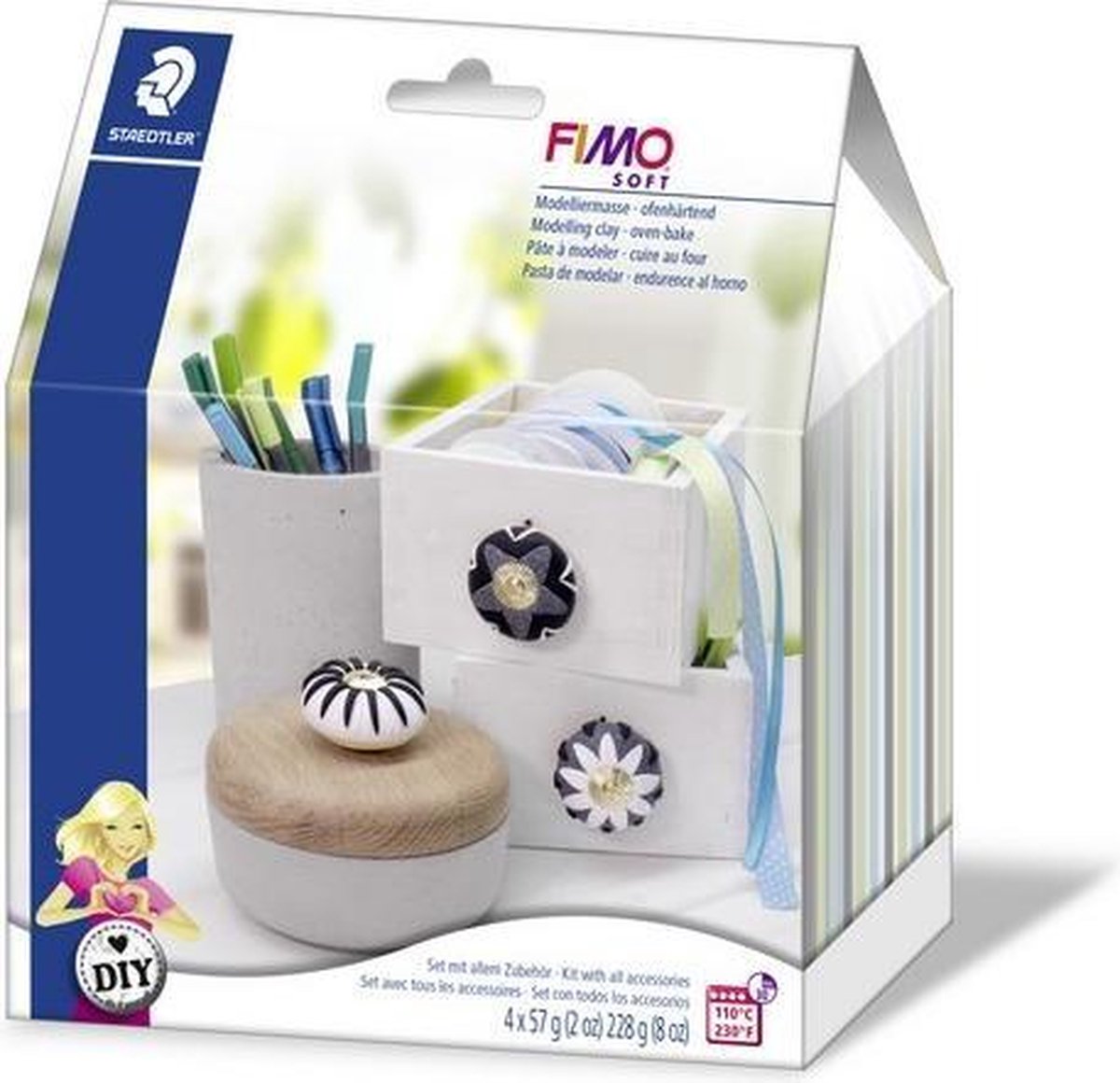 Fimo Soft Do It Yourself home deco set Knobs 8025 12