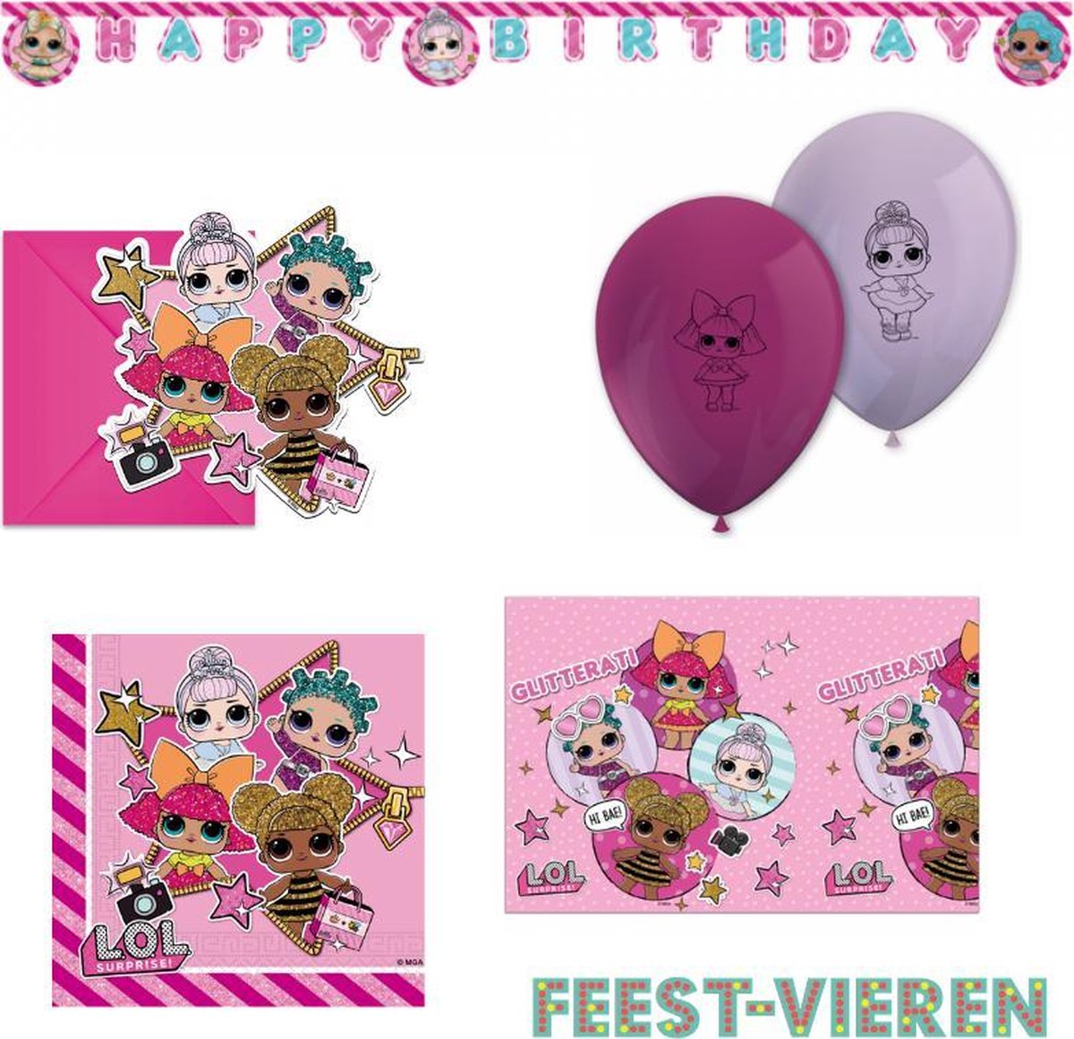 LOL Surprise verjaardag pakket uitnodigingen