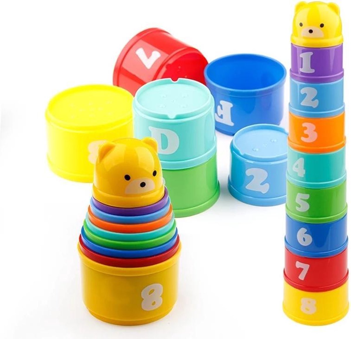Kids Fun - Stapelbekers - Stapeltoren - Badspeelgoed - 9-Delig