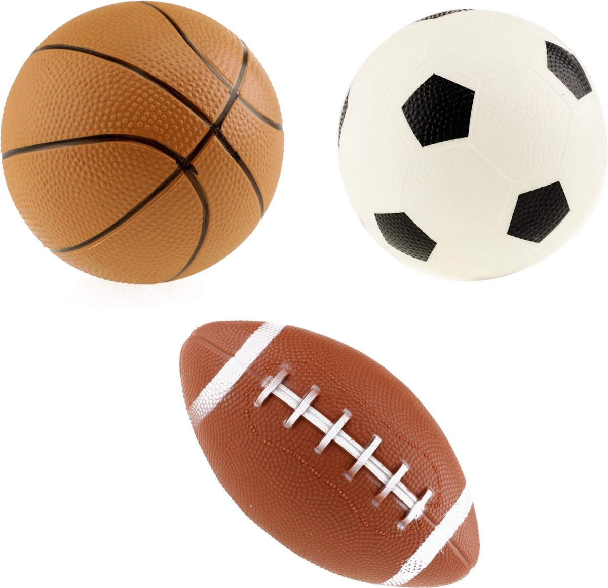Toi-toys Mini-sportballen Pro Sports Rubber 3-delig