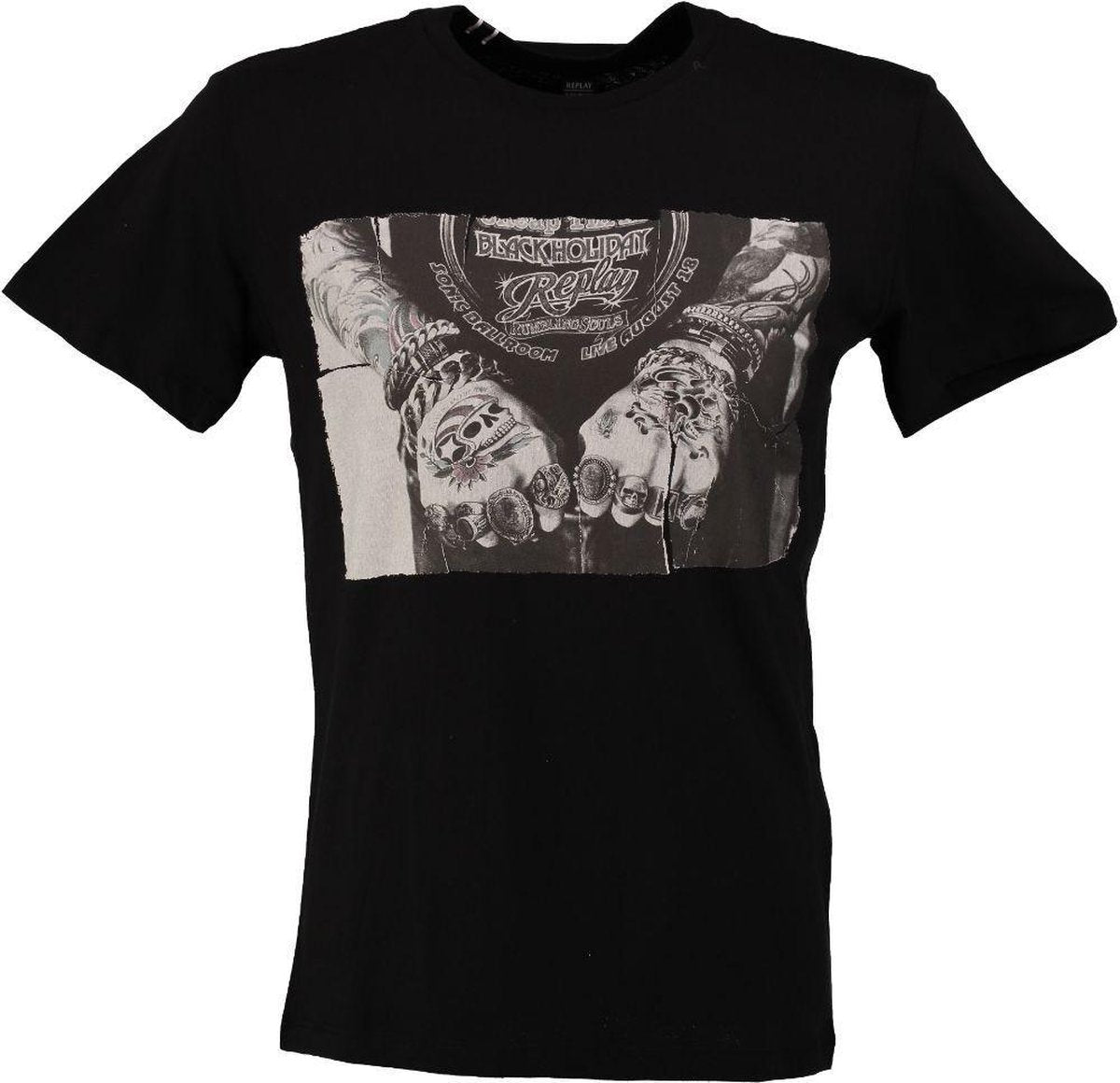 Replay stevig zacht t-shirt valt 2 maten kleiner - Maat S