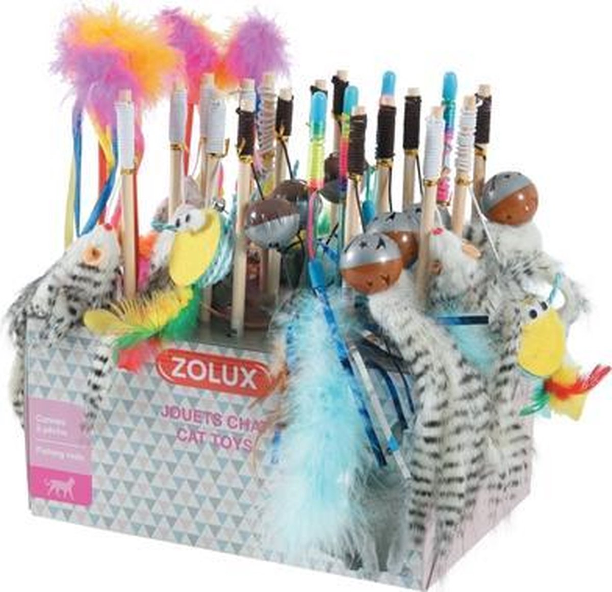 Zolux display kattenhengels assorti - 24 st - 1 stuks