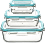 Magnetron schaal set van 3 - voorraaddoos - Diepvries doos - Ovenbestendig - 0.3L - 0.8L - 1.7L