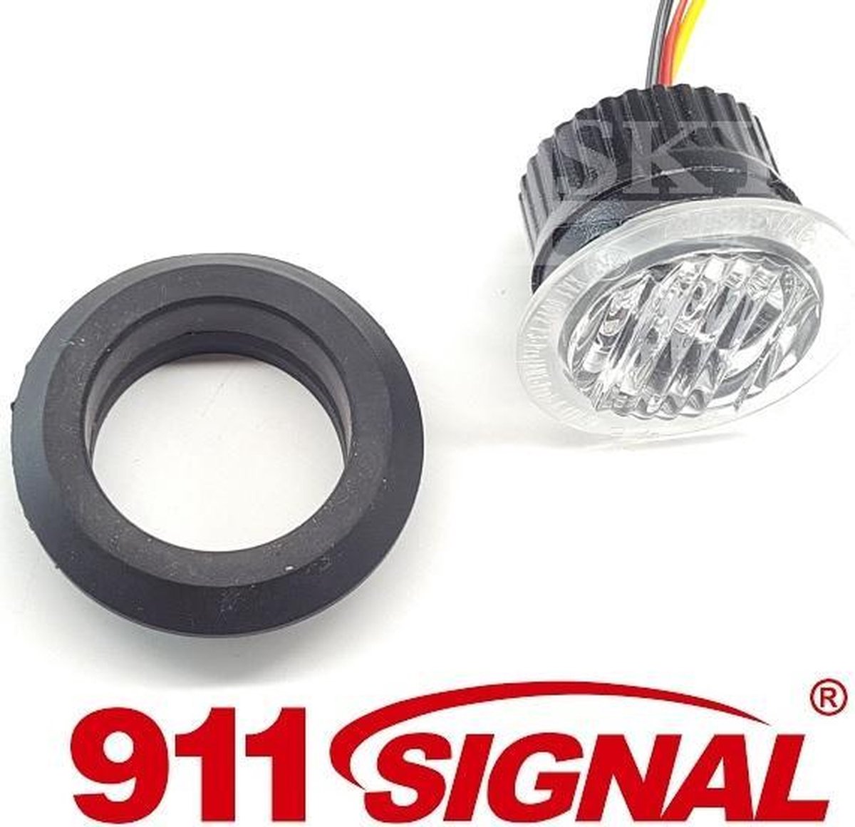 Led flitser - Ledflitser - 12V-24v - Oranje - compact - R65 gekeurd