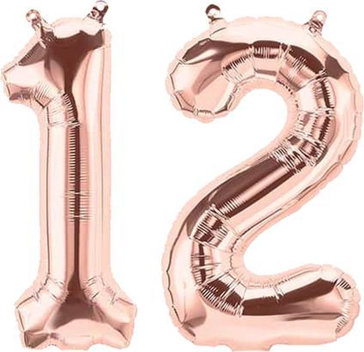 Cijfer 12 Rose Gold Helium 86 cm Excl. Helium