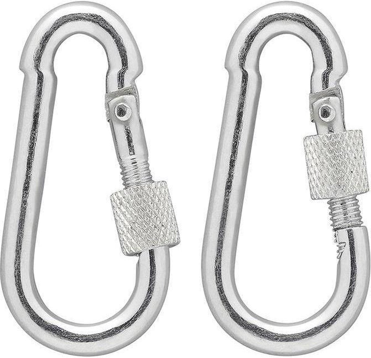 Pro+ Karabijnhaak metaal 6x60mm met schroefsluiting 2 stuks in blister