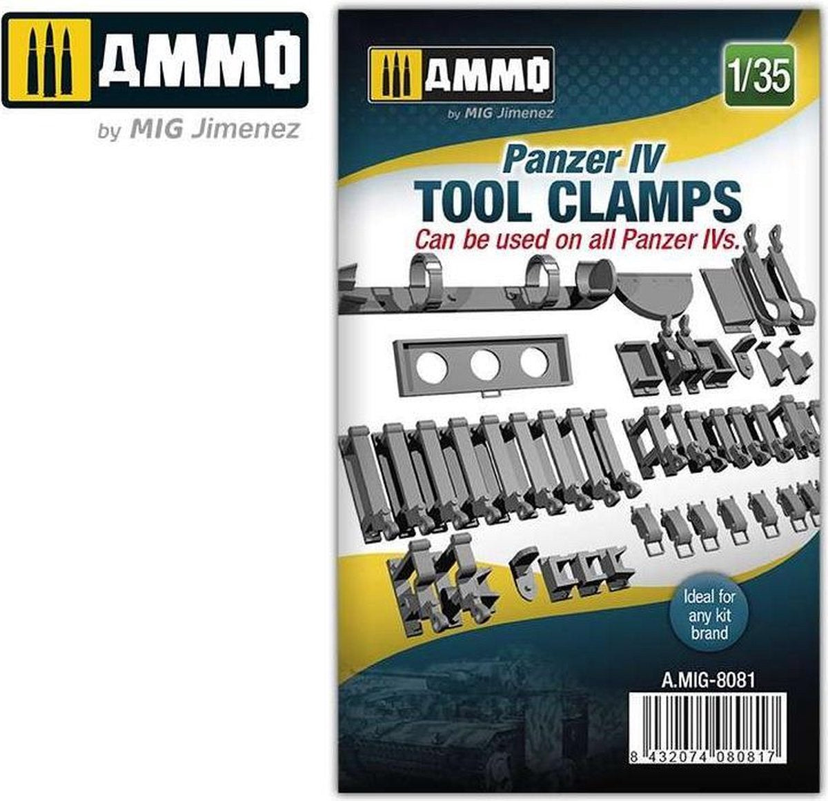 Mig - 1/ 35 Panzer Iv Tool Clamps (7/20) * - MIG8081 - modelbouwsets
