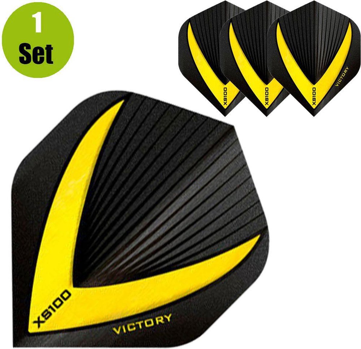 Victory Vista Black Dart Flights - Geel- ()