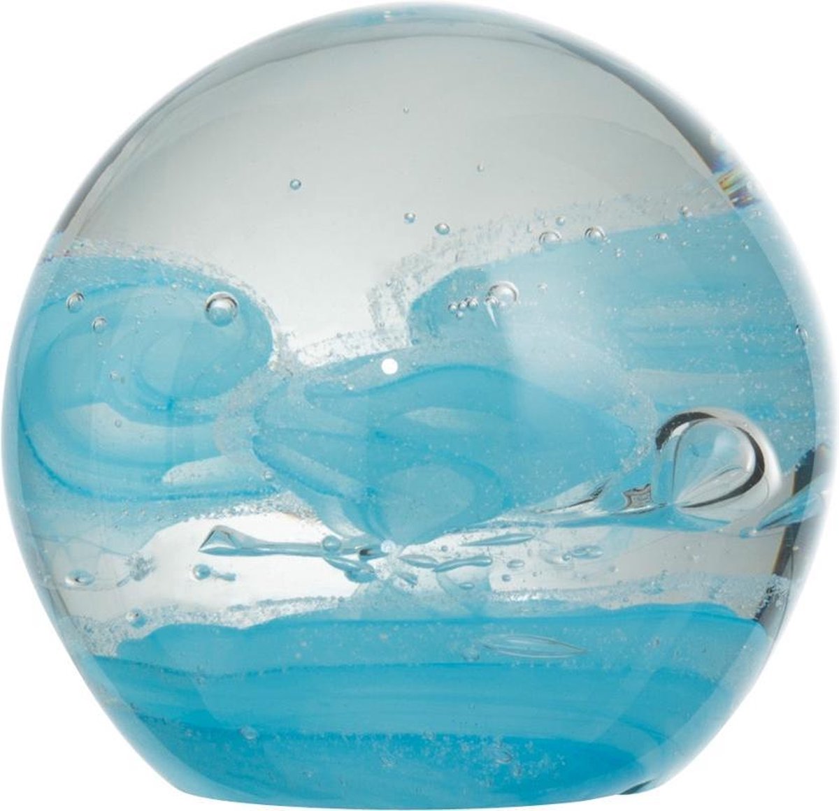 J-Line Presse Papier Cycloon Glas Blauw Small