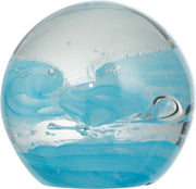 J-Line Presse Papier Cycloon Glas Blauw Small