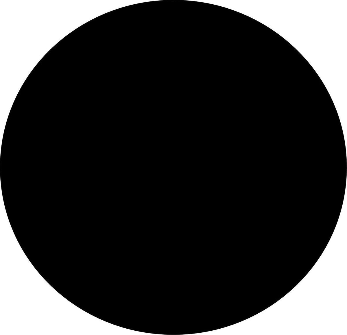 Vloerplaat Zwart Rond Ø 60cm 2mm dik