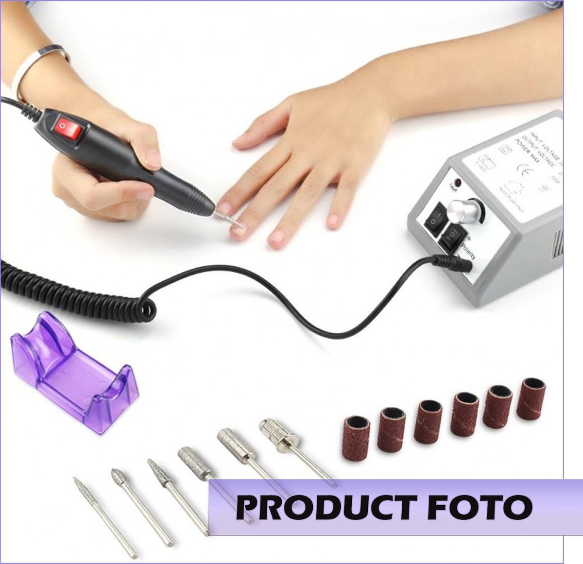 Edsclusive® Nagelfrees - Nagelvijl - Elektrische nagelvijl - Manicure Set - Pedicure Apparaat - Pedicureset Electrisch - Gelnagels