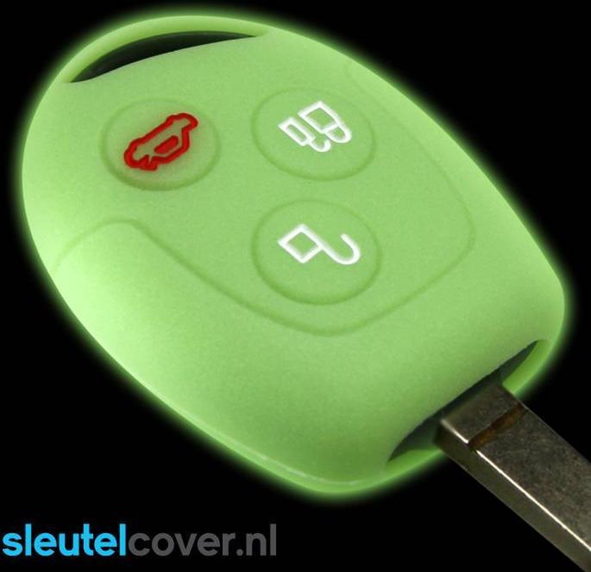 Ford SleutelCover - Glow in the dark / Silicone sleutelhoesje / beschermhoesje autosleutel
