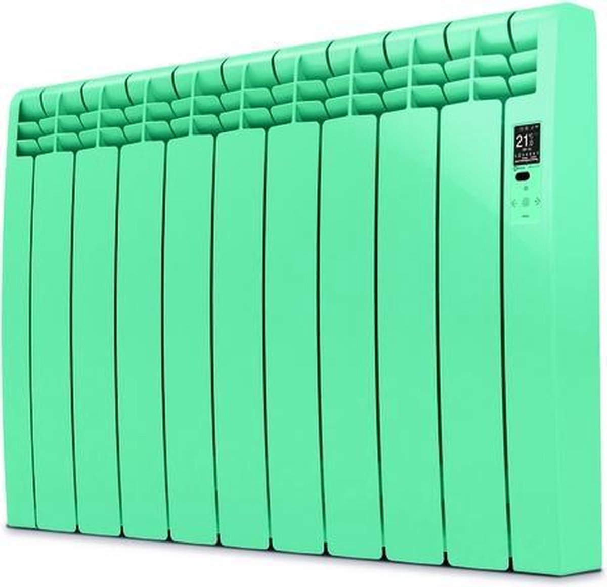 Elektrische Radiator Wifi - Smartcontrol via app Light Green (RAL) - Energiebesparende functies - Laag verbruik - Realtime consumptie - 3 elementen - 330 W - Zuinigste Radiator