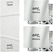 DDDDD Italian Food -  Combiset - Tafellopers + Placemats - White
