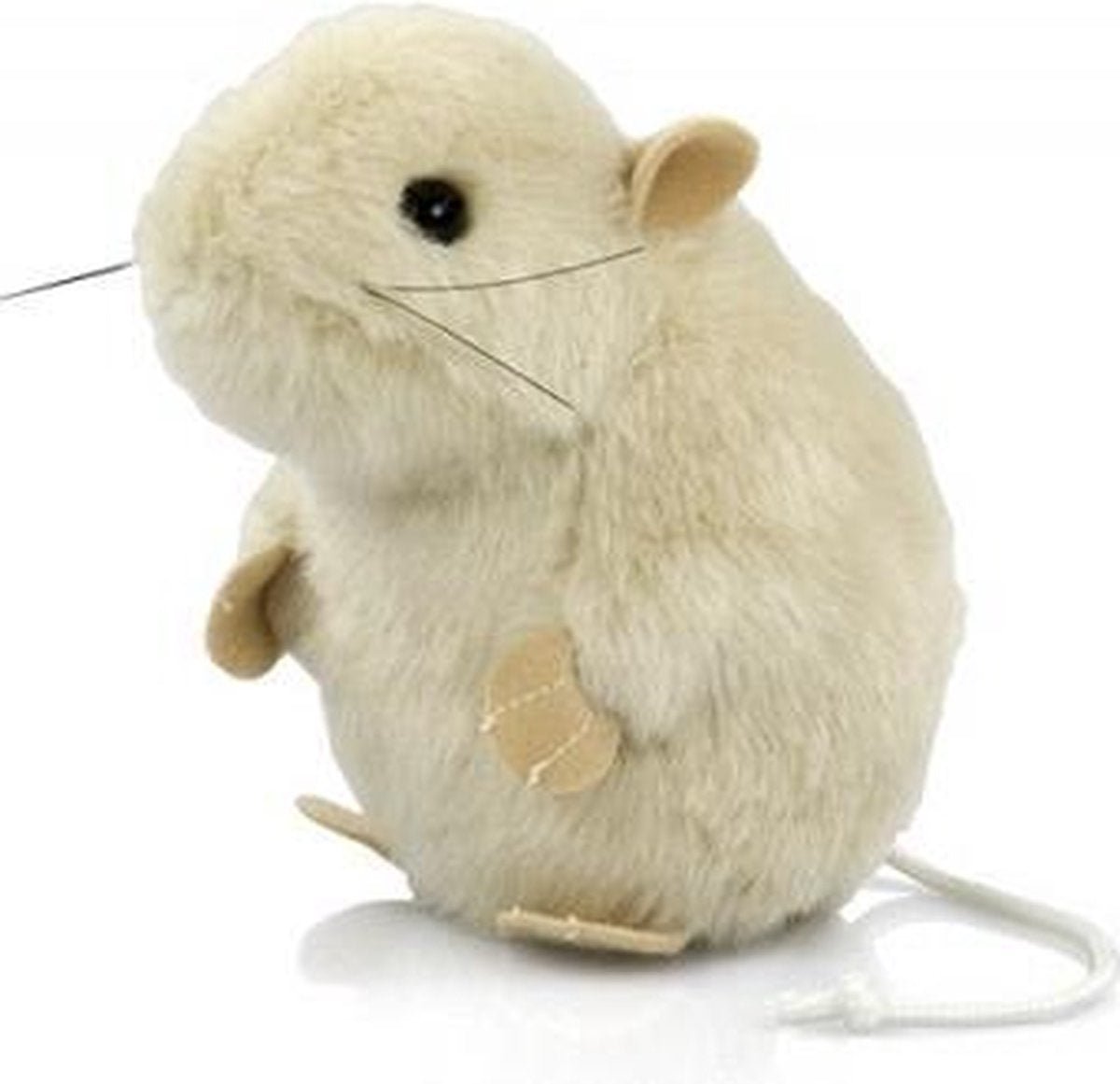 Pluche knuffel muis wit 13 cm