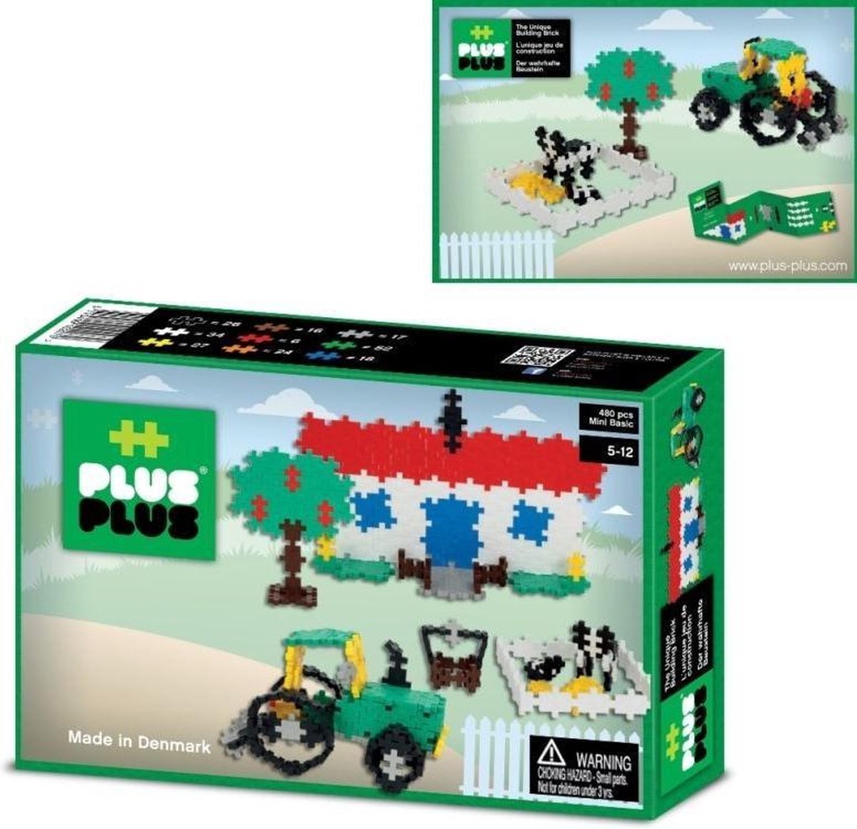 Plus-Plus Mini Basic - Boerderij - 480 stuks