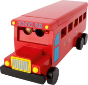 Houten rode schoolbus - Legler