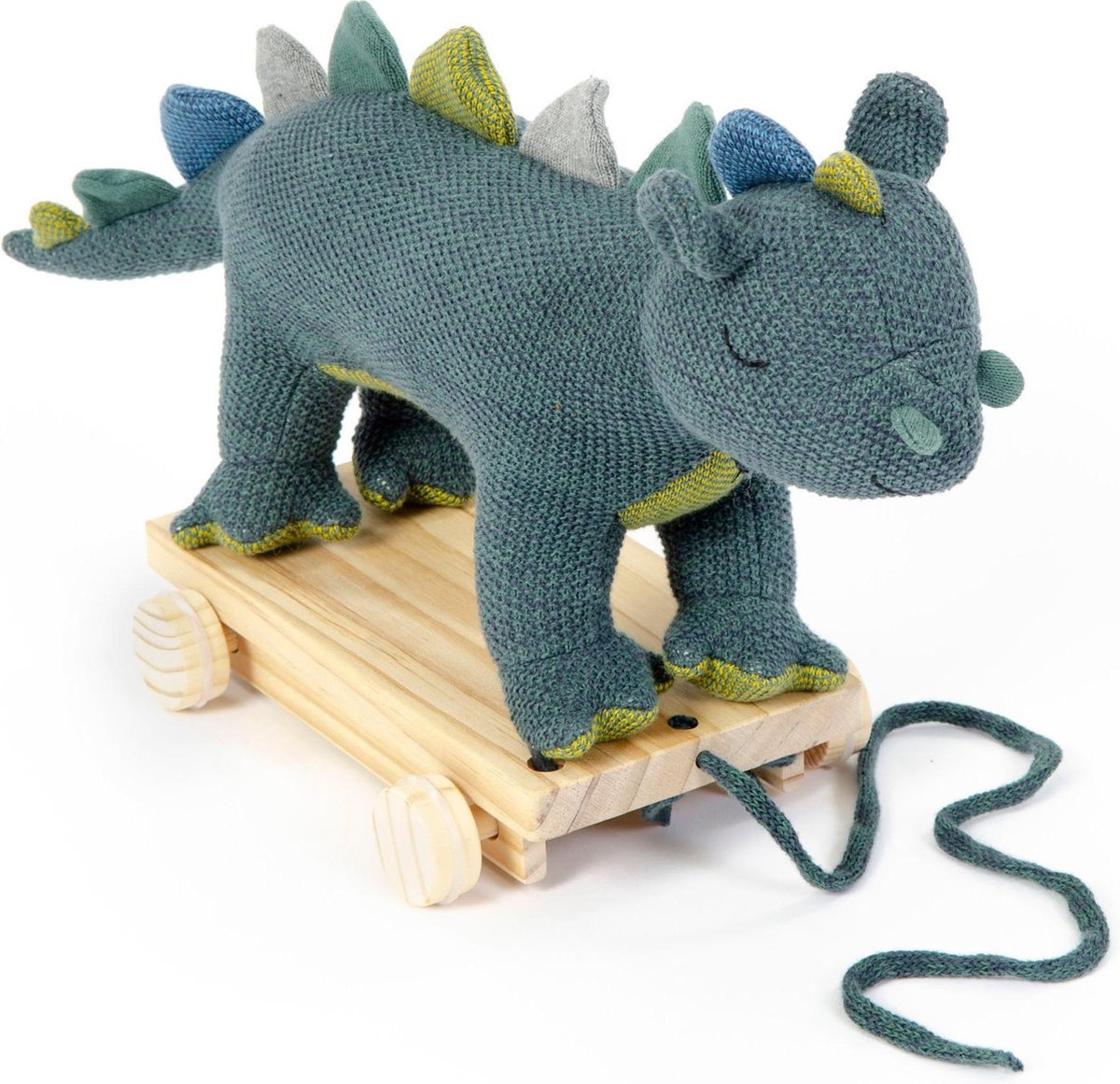 Smallstuff Trekdier Draak Gebreid 40 Cm Groen