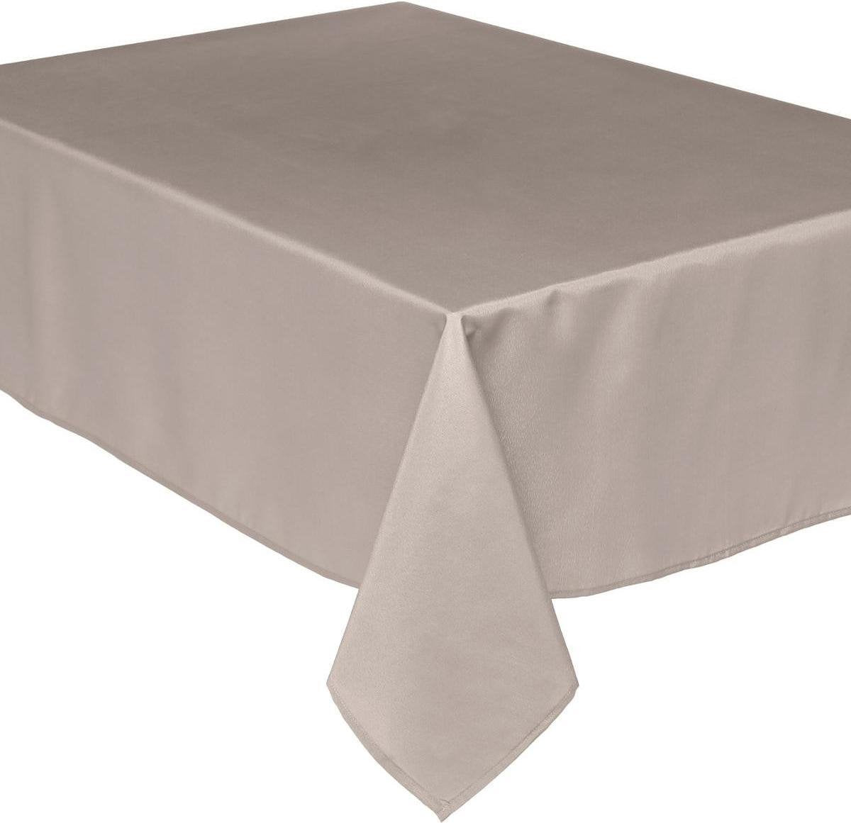 Tafelkleed donker linnen anti vlek - 140 x 240 cm - Anti vlekken - Beige