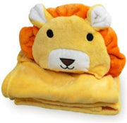 Baby badcape met capuchon geel| jongen - meisje | leeuw fleece deken baby en peuter - kinderen | wikkeldeken  | Dekentje baby & peuter 0-3 jaar