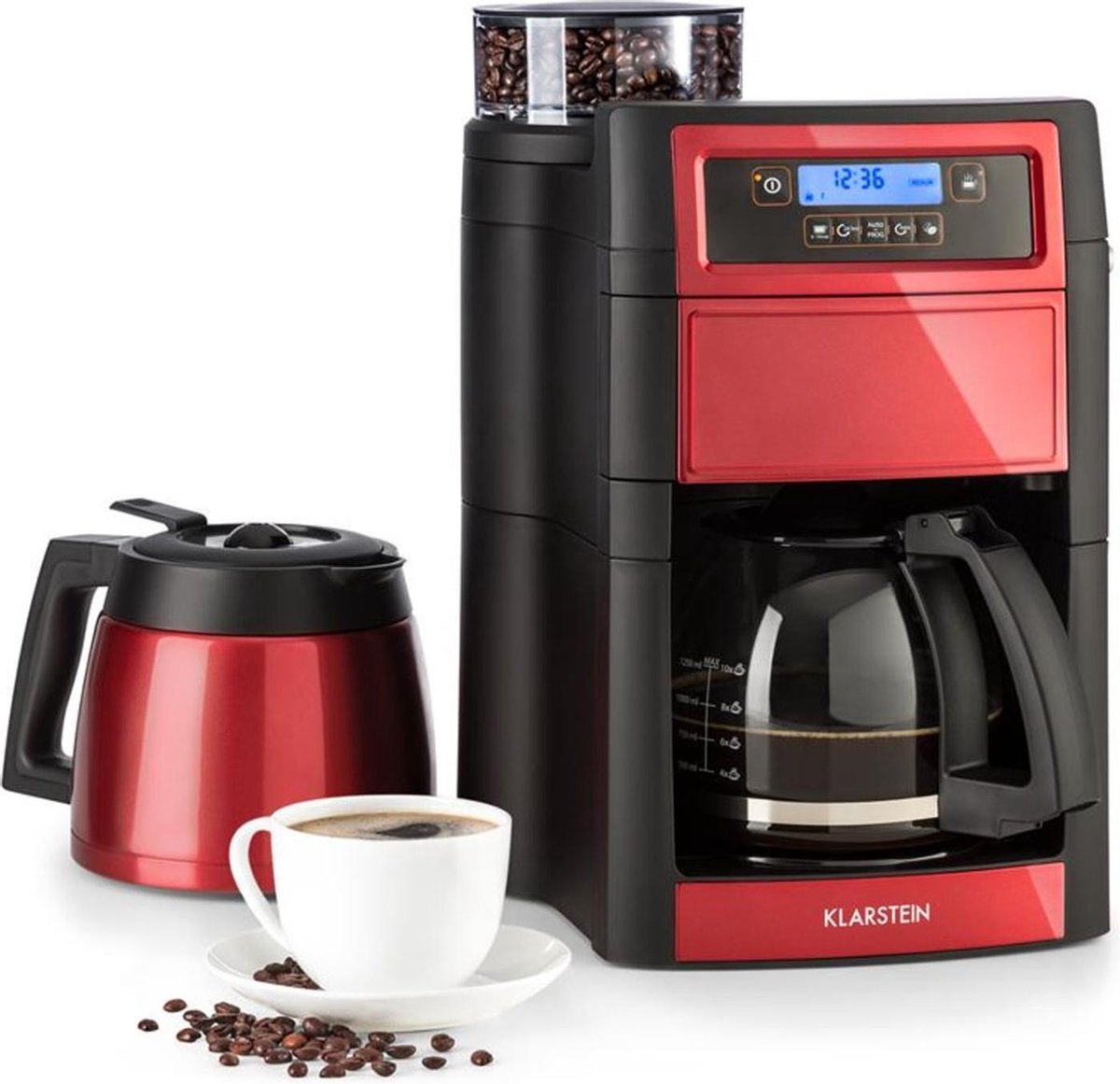 Klarstein Aromatica II Duo koffiezetapparaat geïntegreerd maalwerk 1