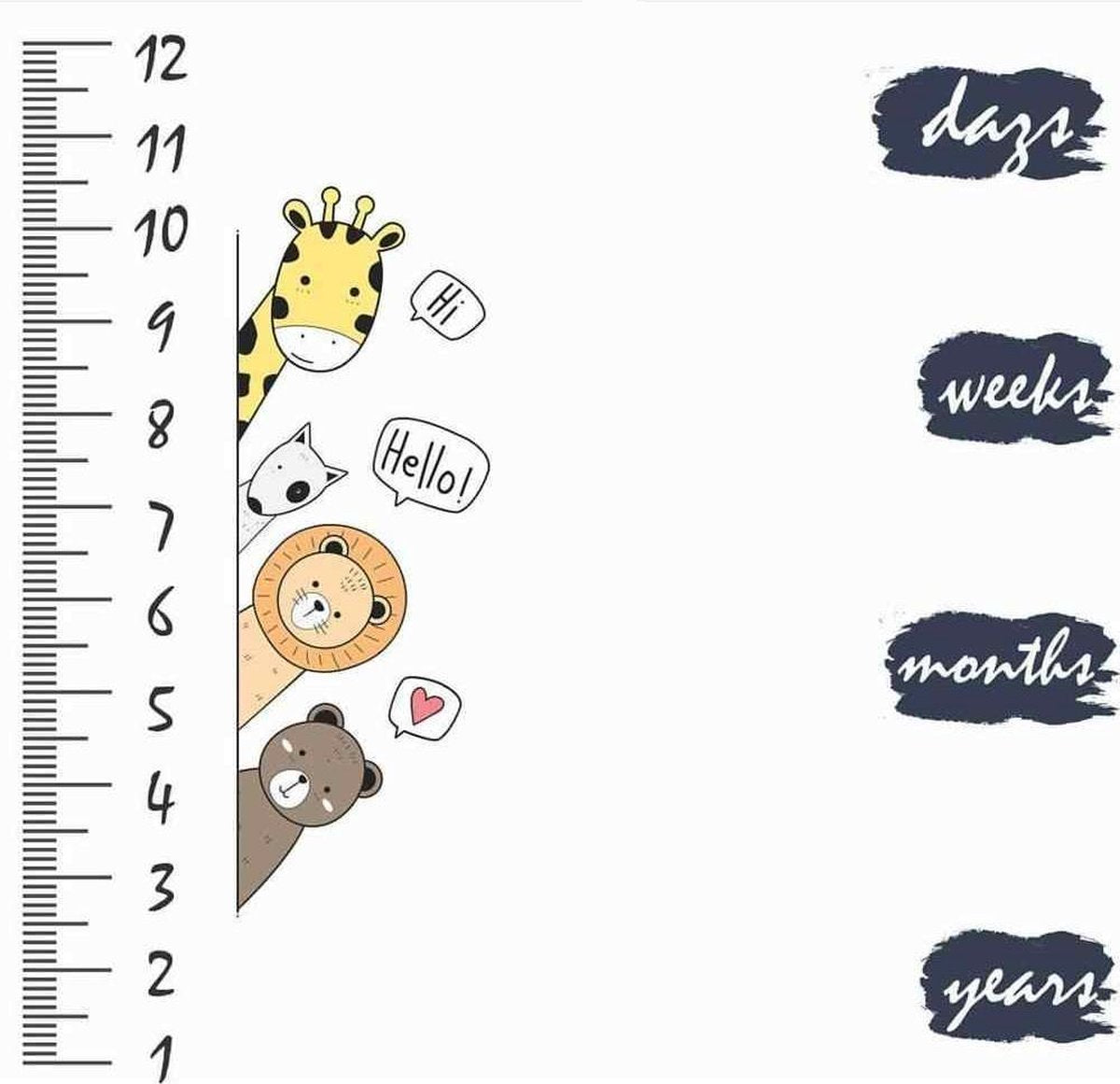 Mijlpaaldeken | Milestone Blanket| Incl. 2 Frames | Kraamcadeau Jongen | Kraamcadeau Meisje | 100x100cm |